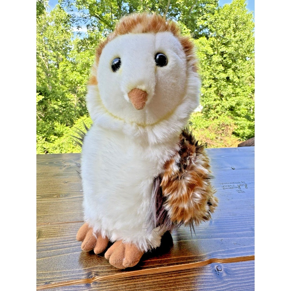 Aurora Handmade Barn Owl Plush Realistic Owl Stuffedβ Animal 10"